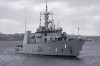 HMCS Glace Bay in Halifax Harbour during the ship's homecoming in Halifax on Friday, March 31, 2023. As the search for a missing submersible with five people aboard continues about 700 kilometres south of Newfoundland, two federal cabinet ministers came forward today to say the focus in on saving lives, not on the cost of the rescue operation. THE CANADIAN PRESS/Darren Calabrese