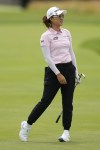 Minjee Lee, of Australia, watches her shot on the 11th hole ahead of the Women's PGA Championship golf tournament, Wednesday, June 21, 2023, in Springfield, N.J. (AP Photo/Seth Wenig)