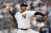 New York Yankees starting pitcher Jhony Brito (76) throws in the first inning of a baseball game against the Seattle Mariners, Wednesday, June 21, 2023, in New York. (AP Photo/John Minchillo)