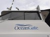 The logo for OceanGate Expeditions is seen on a boat parked near the offices of the company at a marine industrial warehouse office door in Everett, Wash., on Thursday, June 20, 2023. THE CANADIAN PRESS/AP, Ed Komenda