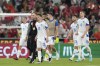 Bosnia and Herzegovina players react to their loss at the end of the Euro 2024 group J qualifying soccer match between Portugal and Bosnia and Herzegovina, at the Luz Stadium in Lisbon, Portugal, Saturday, June 17, 2023. (AP Photo/Armando Franca)