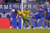 Jamaica defender Damion Lowe (17) heads the ball during the first half of the team's CONCACAF Gold Cup soccer match against the United States on Saturday, June 24, 2023, in Chicago. (AP Photo/David Banks)