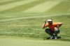 Joost Luiten of the Netherlands lines up a putt during the final round at the Golf BMW International Open in Munich, Germany, Sunday, June 25, 2023. (AP Photo/Matthias Schrader)