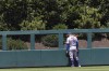 New York Mets center fielder Brandon Nimmo (9) watches a home run ball from Philadelphia Phillies' Trea Turner go over the fence during the first inning of a baseball game, Sunday, June 25, 2023, in Philadelphia. (AP Photo/Laurence Kesterson)