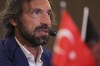 FILE - Andrea Pirlo talks to journalists in a news conference during an official presentation in Istanbul, Turkey, on June 13, 2022. Andrea Pirlo is returning to Italy as coach of Serie B club Sampdoria. Pirlo, who coached Turkish club Fatih Karagümrük last season, signed a two-year contract, Sampdoria announced Tuesday, June 27, 2023. Pirlo, the former midfield maestro who helped Italy to the 2006 World Cup title, began his coaching career at Juventus but lasted just one disappointing season with the Bianconeri. (AP Photo)