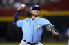 Tampa Bay Rays starting pitcher Taj Bradley throws against the Arizona Diamondbacks during the first inning of a baseball game Tuesday, June 27, 2023, in Phoenix. (AP Photo/Ross D. Franklin)