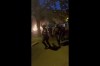 In this image made from video provided, police officers try to control people on a street in Nanterre, France Tuesday, June 27, 2023. A 17-year-old delivery driver was shot and killed by a police officer Tuesday in a Paris suburb, according to his family’s lawyers. The death unleashed tensions between angry residents setting barricades on fire and police firing tear gas. (Aimé-Céleste Karege via AP)