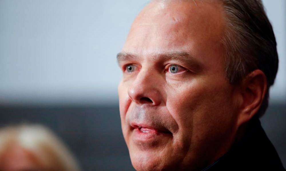 Winnipeg Jets Executive VP & General Manager Kevin Cheveldayoff speaks to media during opening day of their NHL training camp practice in Winnipeg, Thursday, Sept. 22, 2022. THE CANADIAN PRESS/John Woods