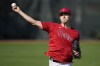 FILE - Philadelphia Phillies pitcher Noah Song throws in Clearwater, Fla., Feb. 23, 2023. Song pitched a perfect inning Wednesday night, June 28, for Class A Clearwater in his first game since joining the organization in February from the U.S. Navy. The 26-year-old Song reported to major league spring training after the Navy granted his transfer from active duty to the reserves. (AP Photo/Chris Carlson)