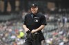 FILE - Home plate umpire Todd Tichenor laughs before a baseball game against the Detroit Tigers, Saturday, May 13, 2023, in Detroit. Tichenor will be the home plate umpire and crew chief for the All-Star Game at Seattle’s T-Mobile Park on July 11. (AP Photo/Jose Juarez, File)
