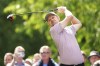 England's Justin Rose tees off the 17th during day one of the Betfred British Golf Masters in Sutton Coldfield, England, Thursday, June 29, 2023. (David Davies/PA via AP)