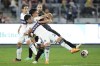 Los Angeles FC defender Denil Maldonado, centre, defends against Vancouver Whitecaps forward Brian White (24) during the second half of an MLS soccer match in Los Angeles, Saturday, June 24, 2023. With their road woes in the rearview mirror at last, the Vancouver Whitecaps will be looking to stretch their unbeaten streak to six games across all competitions when they make their way to the Midwest for a Canada Day clash with Sporting Kansas City.THE CANADIAN PRESS/AP, Ashley Landis