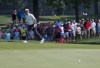 Jerry Kelly watches his putt on the ninth hole during the first round for the U.S. Senior Open golf tournament Thursday, June 29, 2023, in Stevens Point, Wisc. (Tork Mason/The Post-Crescent via AP)