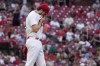 St. Louis Cardinals pitcher Jake Woodford pauses after giving up a three-run home run to Houston Astros' Kyle Tucker during the sixth inning of a baseball game Thursday, June 29, 2023, in St. Louis. (AP Photo/Jeff Roberson)