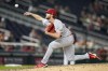 St. Louis Cardinals starting pitcher Jake Woodford throws during the ninth inning of the team's baseball game against the Washington Nationals at Nationals Park, Tuesday, June 20, 2023, in Washington. (AP Photo/Alex Brandon)