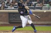 New York Mets' Tommy Pham hits a solo home run against the San Francisco Giants during the sixth inning of a baseball game Friday, June 30, 2023, in New York. (AP Photo/Mary Altaffer)