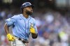 Tampa Bay Rays' Randy Arozarena runs the bases after a two-run home run against the Seattle Mariners during the fourth inning of a baseball game Friday, June 30, 2023, in Seattle. (AP Photo/Caean Couto)