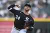Chicago White Sox starting pitcher Michael Kopech throws during the first inning of the team's baseball game against the Texas Rangers, Wednesday, June 21, 2023, in Chicago. (AP Photo/Quinn Harris)