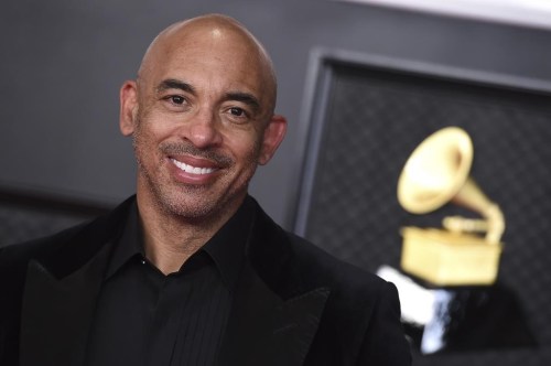 FILE - Harvey Mason jr., CEO of The Recording Academy, appears at the 63rd annual Grammy Awards in Los Angeles on March 14, 2021. In June, the Recording Academy announced a series of changes to the forthcoming Grammy Awards to better reflect an evolving music industry, including new AI protocols. (Photo by Jordan Strauss/Invision/AP, File)