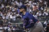 Texas Rangers pitcher Nathan Eovaldi delivers the ball during the sixth inning of a baseball game against the New York Yankees, Sunday, June 25, 2023, in New York. (AP Photo/Bebeto Matthews)