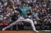 Seattle Mariners starter George Kirby delivers a pitch during the second inning of a baseball game against the Tampa Bay Rays, Saturday, July 1, 2023, in Seattle. (AP Photo/Stephen Brashear)