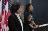 North America’s three trading partners are taking part in a two-day meeting in Cancun to take stock after three years under the U.S.-Mexico-Canada Agreement. International Trade Minister Mary Ng is sitting down with U.S. Trade Representative Katherine Tai and Raquel Buenrostro, Mexico’s economy secretary. Ng, right, looks on as Tai speaks during a joint news conference in Ottawa, Thursday, May 5, 2022. THE CANADIAN PRESS/Adrian Wyld