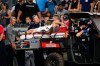 A camera operator who was injured on a throwing error by Baltimore Orioles' Gunnar Henderson has ben placed on a cart during the fifth inning of the Orioles' baseball game against the New York Yankees on Wednesday, July 5, 2023, in New York. (AP Photo/Frank Franklin II)