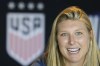 Casey Murphy speaks with reporters during the 2023 Women's World Cup media day for the United States Women's National Team in Carson, Tuesday, June 27, 2023. (AP Photo/Ashley Landis)