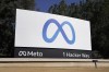 Facebook's Meta logo sign is seen at the company headquarters in Menlo Park, Calif. on Oct. 28, 2021. Some of Bell Media's news brands are urging their social media followers to download their apps as Meta and Google move away from linking to Canadian news sites. THE CANADIAN PRESS/AP/Tony Avelar