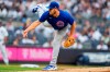 Chicago Cubs' Jameson Taillon pitches during the first inning of a baseball game against the New York Yankees, Friday, July 7, 2023, in New York. (AP Photo/Frank Franklin II)