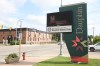 The digital sign outside Dauphin City Hall displays the hashtag #dauphinstrong on Friday in the wake of the tragedy that claimed the lives of 15 Dauphin residents and injured 10 others on the Trans Canada Highway at Carberry on Thursday. (Tim Smith / The Brandon Sun)