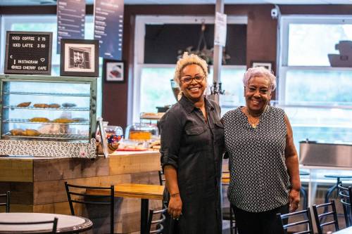 photos by MIKAELA MACKENZIE / WINNIPEG FREE PRESS 
                                Owner Soliana Teklehaimanot (left) and her mom, Messelu Dange, at Red Cherry Café, an eatery decades in the making.