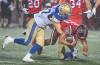 GRAHAM HUGHES / THE CANADIAN PRESS
                                Montreal Alouettes’ Chandler Worthy, right, is brought down by Winnipeg Blue Bombers’ Tanner Cadwallader during second half CFL football action in Montreal, Saturday, July 1, 2023.