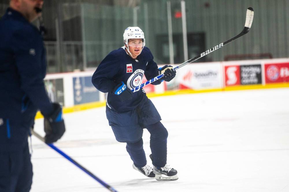 MIKAELA MACKENZIE / WINNIPEG FREE PRESS
Rutger McGroarty says it’s important as part of a team to build strong relationships within the Jets organization.