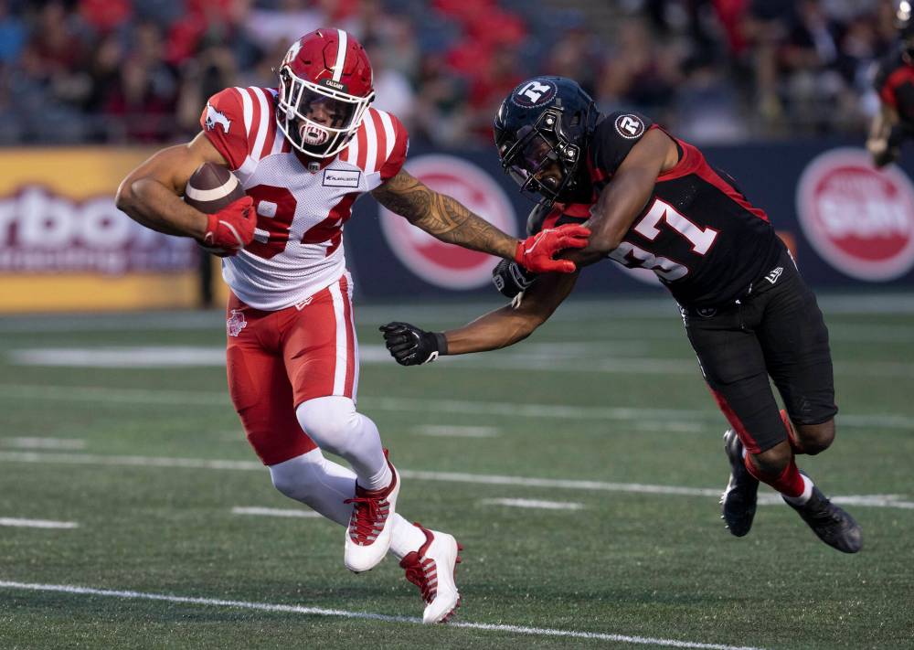 Adrian Wyld / THE CANADIAN PRESS files
Stampeders ever-dangerous wide receiver Reggie Begelton returns to the lineup against the Bombers.