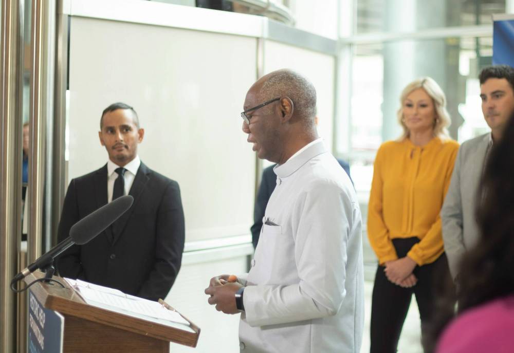 Mike Thiessen / Winnipeg Free Press
Advisory Council chair Adelana Adeleye-Olusae said the group is determined to see as many of the recommendations made in the Immigration Advisory Council report as possible are followed through on.