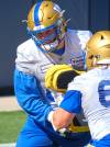 MIKE DEAL / WINNIPEG FREE PRESS FILES
                                After helping the Winnipeg Blue Bombers to back-to-back Grey Cups offensive lineman Drew Desjarlais (61) signed with Ottawa.