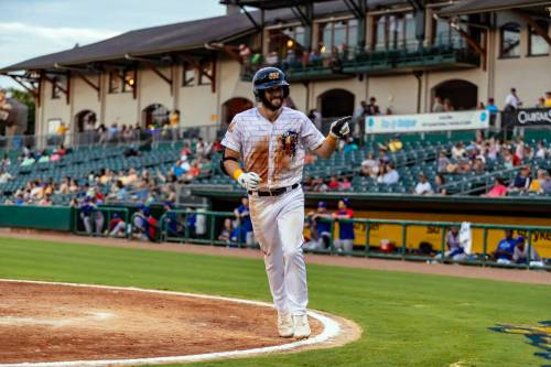 Tristan Peters of the Double-A Montgomery Biscuits is currently the Tampa Bay Rays 20th-ranked prospect. (Matt Austin / Montgomery Biscuits)