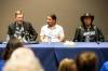 MIKAELA MACKENZIE / WINNIPEG FREE PRESS
                                Innocence Canada lawyer Jerome Kennedy (left), Brian Anderson, and Allan (A.J) Woodhouse, at a press conference at the Canadian Museum for Human Rights on Wednesday.
