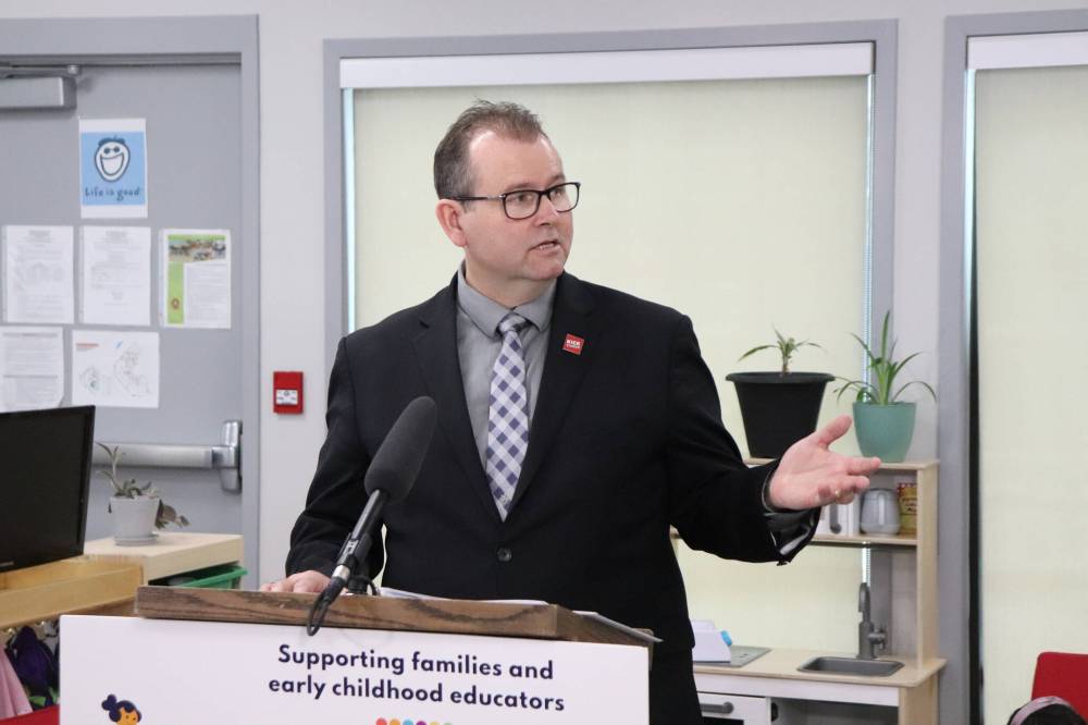 The provincial government has added 3,875 new child-care spaces and committed to 7,700 more in total since August 2021, Education Minister Wayne Ewasko said. (Tyler Searle / Winnipeg Free Press Files)