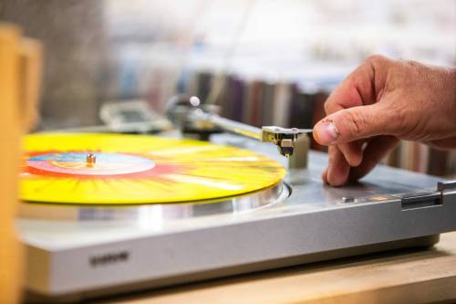 MIKAELA MACKENZIE / WINNIPEG FREE PRESS
                                Owner Cavin Borody, who also stocks vinyl new releases, is toying with the idea of offering weekly specials, similar to those he recalls from his own formative record-shopping days.