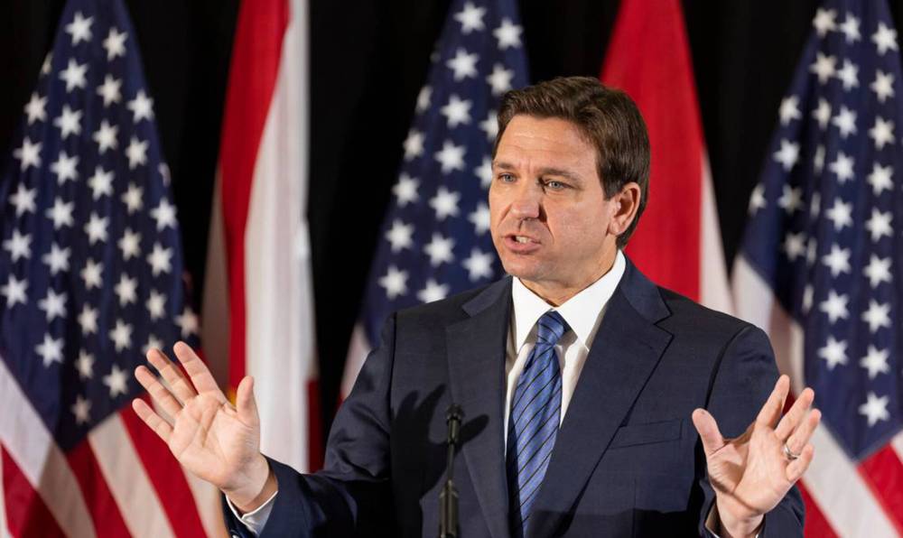 Matias J. Ocner/Miami Herald/TNS
Florida Gov. Ron DeSantis wants the state’s school texts to indicate that slavery was beneficial to the enslaved.