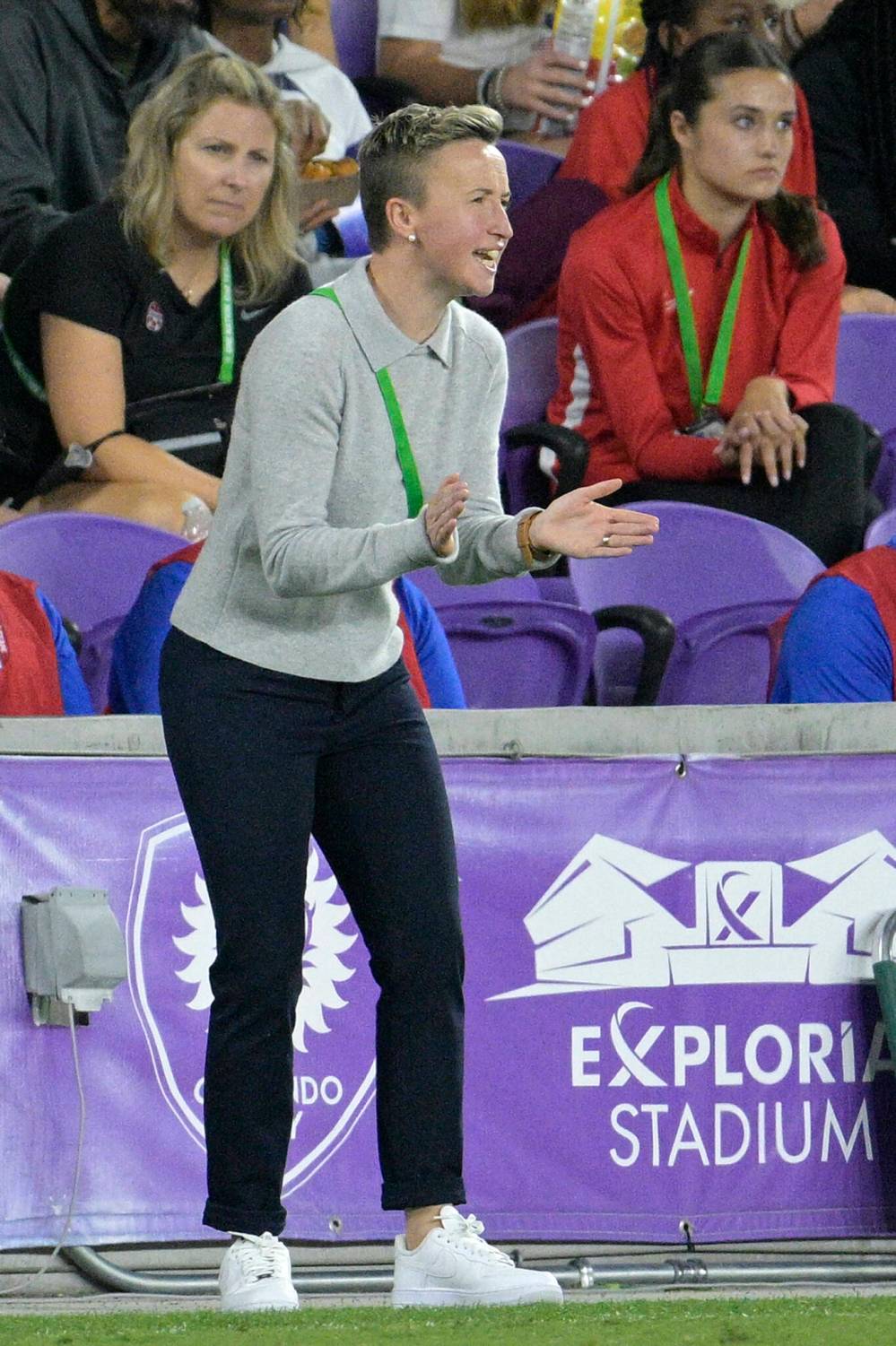 Canada coach Bev Priestman (Phelan M. Ebenhack / The Associated Press files)