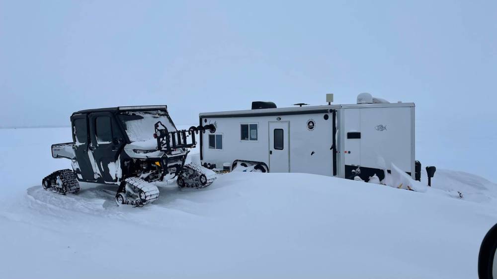 SUPPLIED
 One of Kris Gaune’s Yetti ice shacks on Lake Winnipeg used for his ice-fishing business.