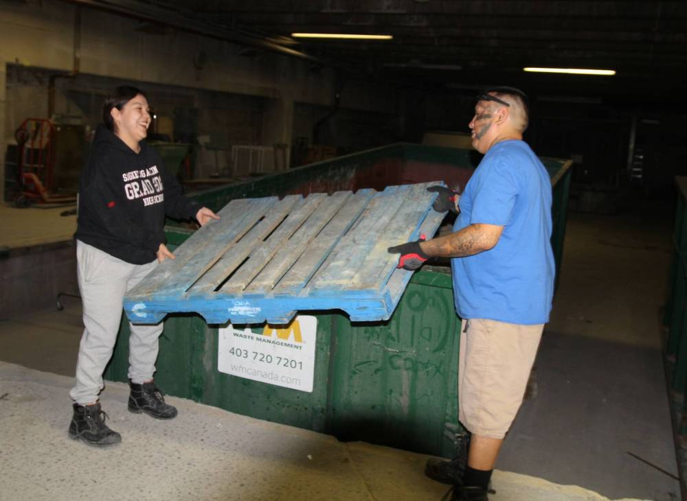 The crew of 15, including nine trainees, has been at the site for nearly seven weeks, sorting and disposing of stuff HBC left behind. (Supplied / Southern Chiefs Organization)