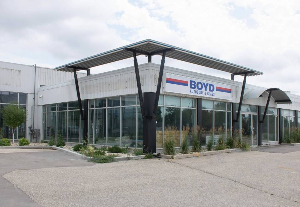 Mike Thiessen / Winnipeg Free Press
A new Boyd Autobody & Glass will open at the corner of Portage Avenue and Moray Street. At 21,000 square feet, it will be twice the average size of the other 12 Boyd locations in Manitoba.