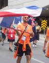 MIKE THIESSEN / WINNIPEG FREE PRESS
                                Bas Bastiaans, a police officer from the Netherlands, is here with his countrymen to compete in volleyball.