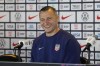 Head Coach Vlatko Andonovski speaks to reporters during the 2023 Women's World Cup media day for the United States Women's National Team in Carson, Tuesday, June 27, 2023. (AP Photo/Ashley Landis)