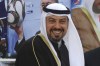 FILE - Sheikh Talal Fahad Al-Sabah, chairman of Kuwait Football Association (KFA), poses during a joint press conference with FIFA President Sepp Blatter in Kuwait City, on Dec. 15, 2010, to announce the inauguration of the Goal Project One institute for children, part of the 1Goal campaign that seizes the power of football to ensure that education for all is a lasting impact of the 2010 FIFA World Cup. Sheikh Talal will replace his suspended brother as president of the Olympic Council of Asia after winning an election by four votes Saturday, July 8, 2023 and taking control of the organization their father created in the early 1980s. (AP Photo/Gustavo Ferrari, File)