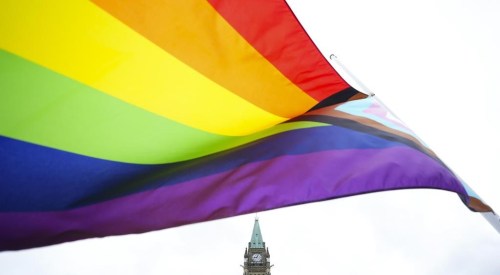 A Pride flag flies on Parliament Hill in Ottawa on Thursday, June 8, 2023. With uncertainty looming over Halifax's Pride parade this year, smaller communities in Nova Scotia stepping up and opening their doors in what some say is a pivotal time for LGBTQ rights. THE CANADIAN PRESS/Sean Kilpatrick